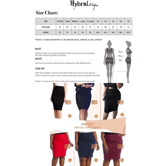 NWT Women Premium Nylon Ponte Stretch Office Pencil Skirt High Waist SIZE LARGE - Picture 6 of 16